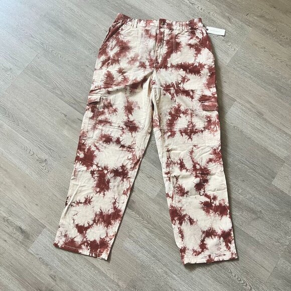 Free People Pants - NWT Free People Tie Dye Woman Pants Size 28 Elastic Waist Cotton Blend